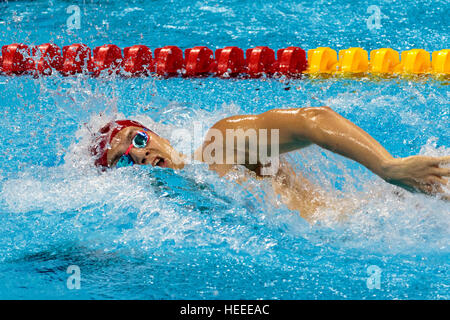 Rio de Janeiro, Brazil. 7 August 2016.  James Guy  (GBR) competing in the Men's 200m Freestyle semi final at the 2016 Olympic Summer Games. ©Paul J. S Stock Photo