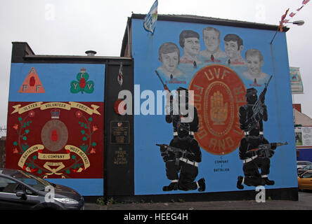 Belfast Unionist, Loyalist Murals, UVF C-Company,1st Battalion Wadsworth,McIntyre,McGregor,Chapman,Hannah
