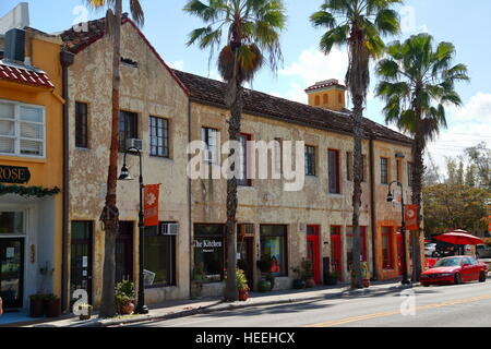Traditional houses in downtown Sarasota, Florida, USA Stock Photo