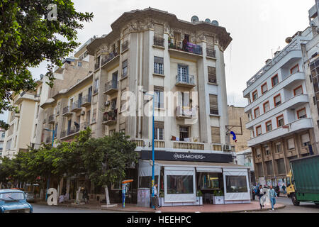 French colonial architecture, Casablanca, Morocco Stock Photo