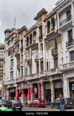 French colonial architecture, Casablanca, Morocco Stock Photo