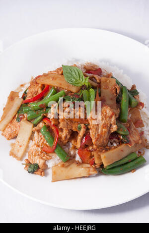 Chilli paste stir fried with rice Stock Photo