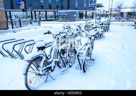 Views around Uppsala, Sweden, Winter 2016 Stock Photo