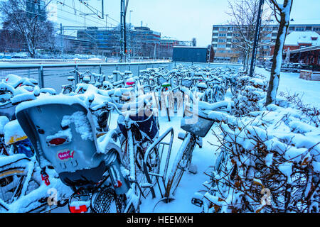 Views around Uppsala, Sweden, Winter 2016 Stock Photo