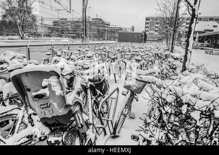 Views around Uppsala, Sweden, Winter 2016 Stock Photo