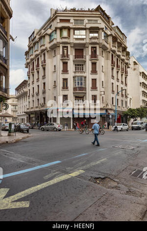 French colonial architecture, Casablanca, Morocco Stock Photo