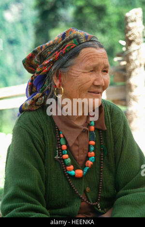 Woman from Himalayan village in India, Himachal Pradesh, India Stock Photo