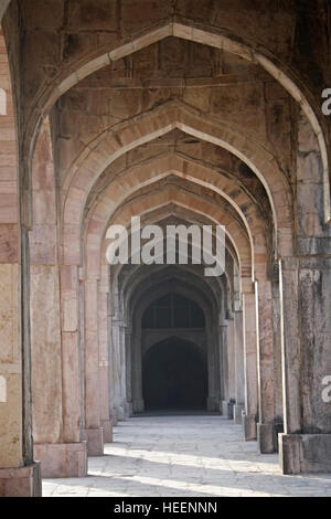 Arches of the passage in Jama Masjid, Mandu Fort, Mandu City (also known as City of Joy) Madhya Pradesh, India Begun by Hoshang Shah Stock Photo