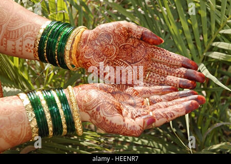 Hands with Mehendi work