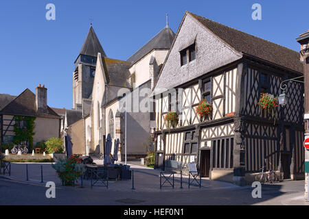 Typical house of Aubigny-sur-Nère Stock Photo