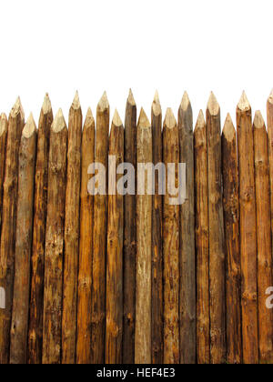 wooden paling isolated on white Stock Photo