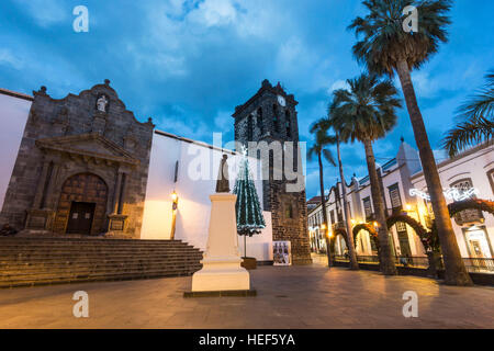 Plaza de Espana, the National University at the back, Santa Cruz de La Palma, Canary Islands, Spain Stock Photo