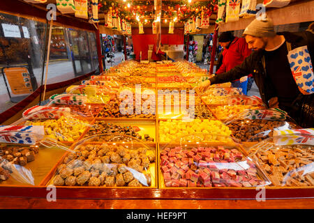 Christmas Market in Manchester city centre. Stock Photo