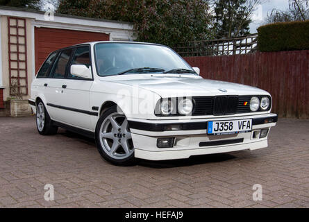 BMW E30 estate 3 Series modern classic car Stock Photo