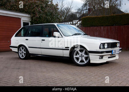 BMW E30 estate 3 Series modern classic car Stock Photo