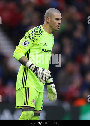 Middlesbrough goalkeeper Victor Valdes Stock Photo