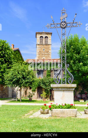 The old Carthusian monastery town of Sainte-Croix-en-Jarez, Saint-Étienne, Loire, Auvergne-Rhône-Alpes, France Stock Photo