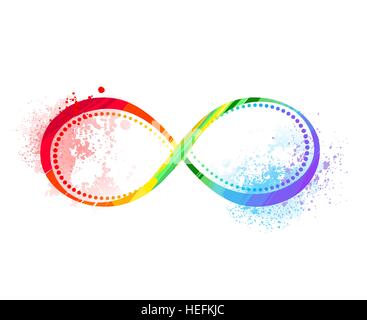 rainbow symbol of infinity Stock Vector