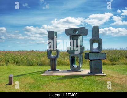 Sculpture by Barbara Hepworth, Snape Maltings. Stock Photo