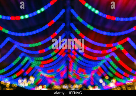 Blurred festive lights for background use Stock Photo