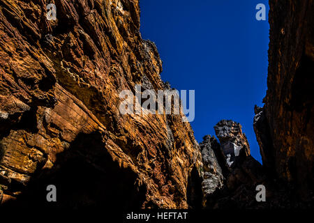 A view through the Wolfberg Cracks in the Cederberg, South Africa Stock Photo
