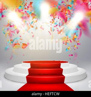 White winners podium. EPS 10 Stock Vector