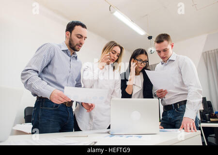 Business people working in conference room Stock Photo