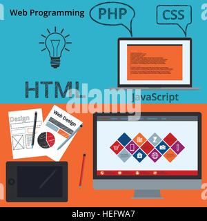 Vector illustration banner web design Stock Vector