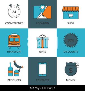Stock Vector Linear icon Store Stock Vector