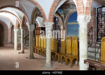 Crypt of  Basilica San Teodoro, Pavia, Italy. Stock Photo