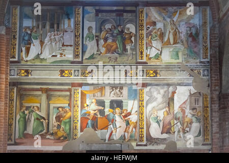 The San Teodoro Fresco in Pavia, Italy. Stock Photo