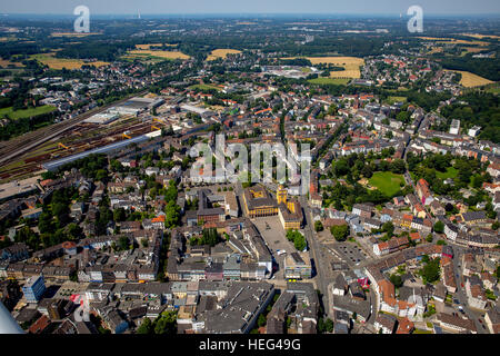 Aerial view, town center with town hall, Witten, Ruhr District, North Rhine-Westphalia, Germany Stock Photo