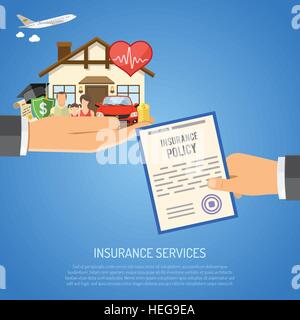 Insurance Services Concept Stock Vector Image & Art - Alamy