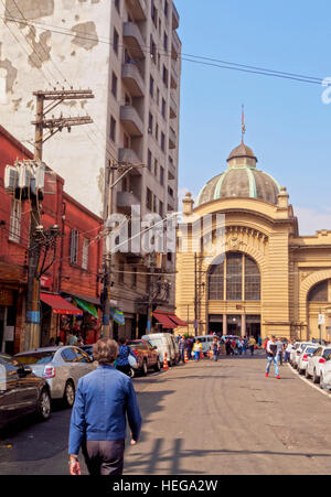Brazil, State of Sao Paulo, City of Sao Paulo, View of the Mercado Municipal. Stock Photo