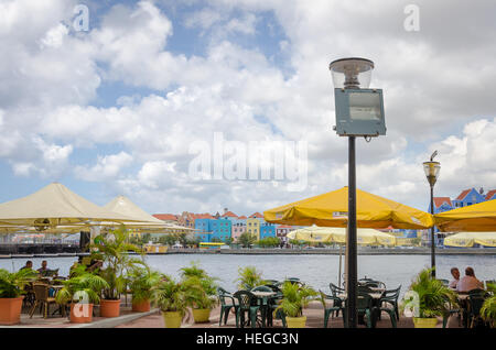 Curacao, Caribbean - october 2, 2012: View of Willemstad in Curacao. The city center, with its unique architecture and harbour entry, has been designa Stock Photo