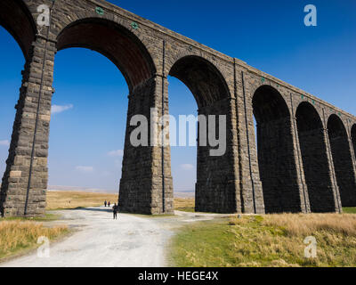 The Ribblehead Viaduct or Batty Moss Viaduct carries the Settle-Carlisle Railway across Batty Moss in the valley of the River Ribble at Ribblehead, in