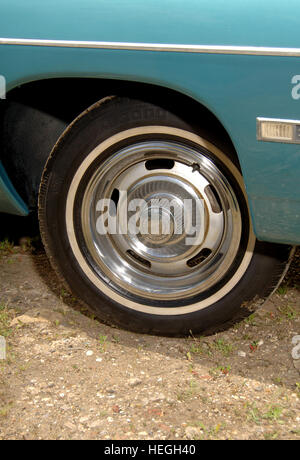 1968 Chevrolet Bel Air station wagon classic American car wheel with white wall tyre Stock Photo