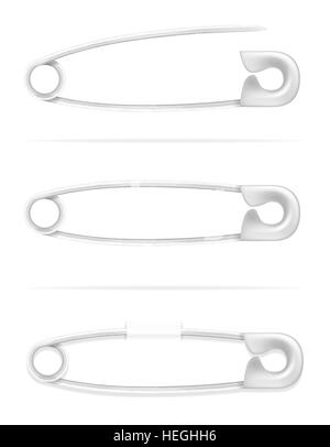 safety pin stock vector illustration isolated on white background Stock Vector