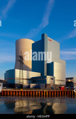 Germany, the E.on hard coal power station Datteln 4, Dortmund-Ems-Canal. Stock Photo