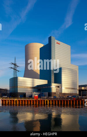 Germany, the E.on hard coal power station Datteln 4, Dortmund-Ems-Canal. Stock Photo