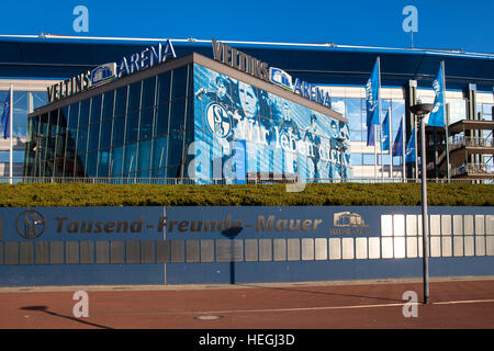 Germany, Gelsenkirchen, the Thousand-Friends-Wall at the soccer stadium Veltins-Arena Stock Photo