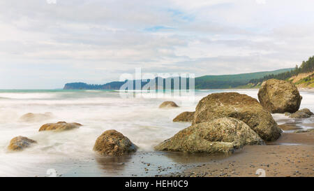 Ruby Beach, Kalaloch, Olympic National Park.  Beaches in the Kalaloch area of Olympic National Park, identified by trail numbers, are remote and wild. Stock Photo