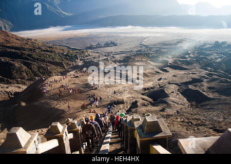 The steps up Mt. Bromo, East Java, Indonesia. 26/5/14 Stock Photo
