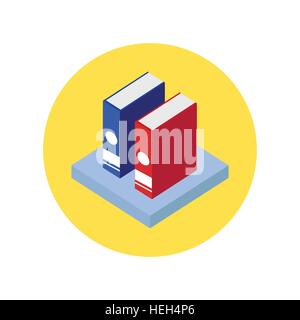 3D isometric icon folder isolated. File and folder template icon, file document folder, isometric icon 3d archive storage Stock Vector