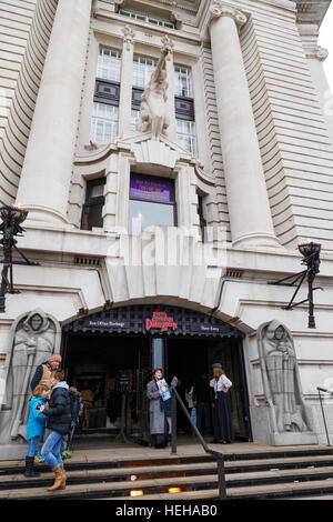 Exterior of The London Dungeon. In London, England. On 17th December 2016. Stock Photo