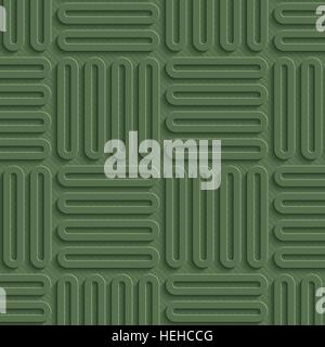 3D Seamless Pattern in Kale Color. Neutral Tileable Vector Background for Material Design. Stock Vector