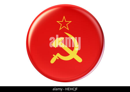 3d rendering of a USSR flag icon on white background Stock Photo - Alamy