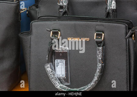 Selling fake handbags renowned brand Michael Kors, Holesovice, Prague, Czech Republic Stock Photo - Alamy