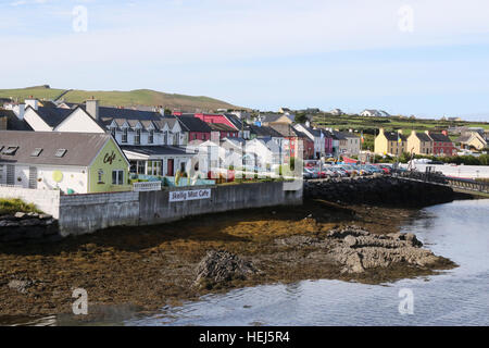 The Skellig Mist Cafe in, and the village of, Portmagee, County Kerry, Ireland Stock Photo