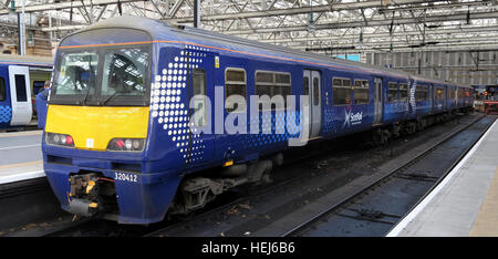Scotrail Abellio train carriage 320412,petition to bring back into state ownership,after poor service Stock Photo